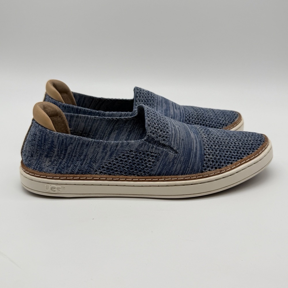 UGG Shoes Women's Sz 9.5 Blue Navy Sammy Slip-On‎ Heather Hyper Weave Casual